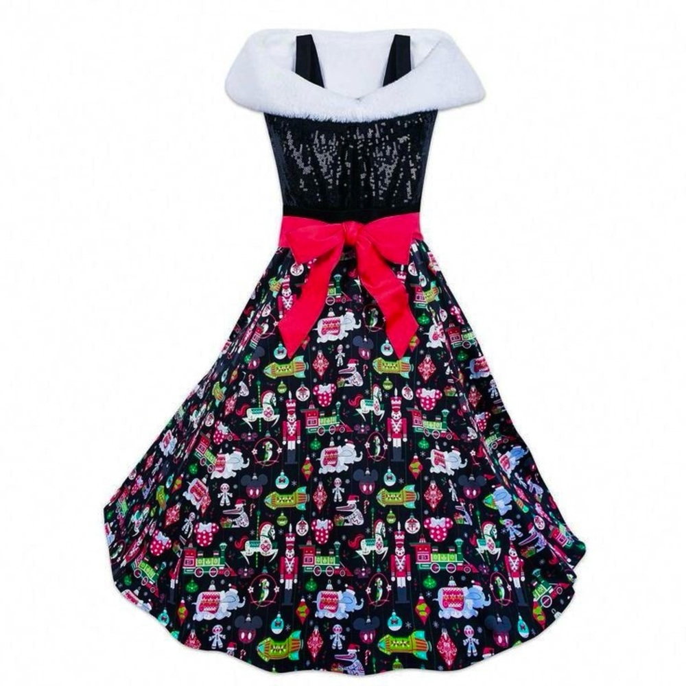 Disney Dress Shop Christmas Holiday Dress Sequin 1X